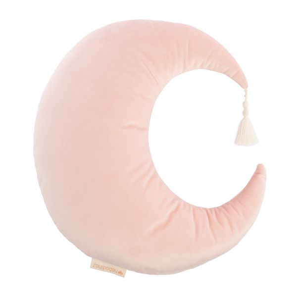 Coussin en velours Pierrot Moon - Bloom Pink - Nobodinoz