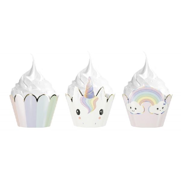 Caissettes pour cupcakes Baby Licorne x6