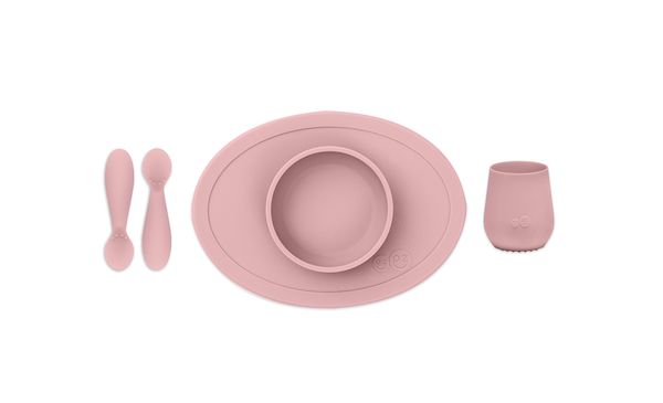 Coffret premier repas Silicone Rose poudré - EZPZ