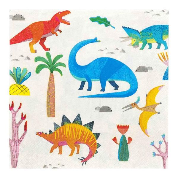 Serviettes Dinosaures en fête x20 - Talking Tables