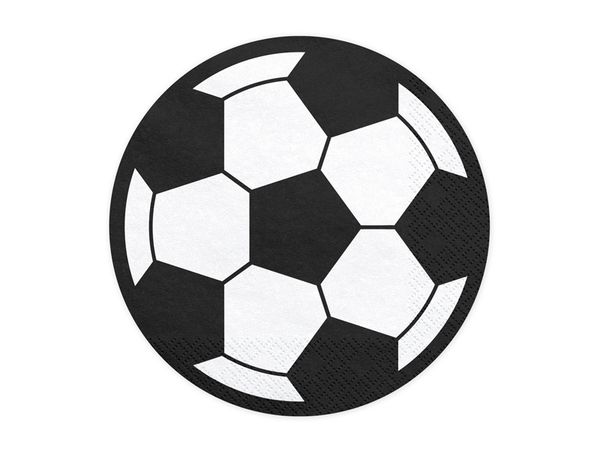 Serviettes ballon de Football x20 - 13,5 cm