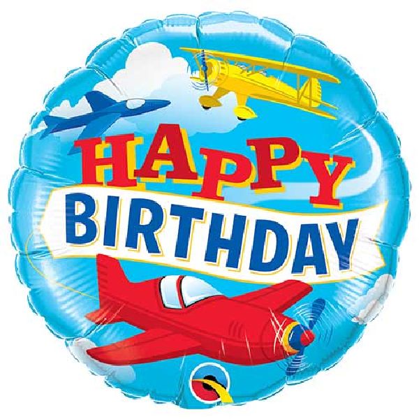 ballon Avions "Happy Birthday"