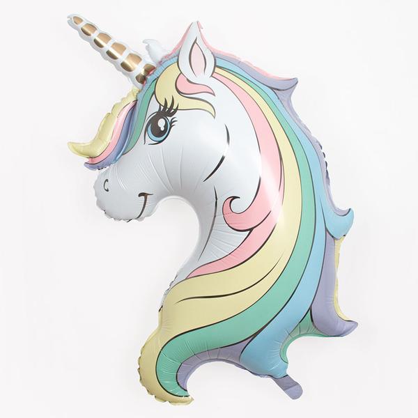 Ballon Licorne multicolore Pastel 99 cm - Grabo