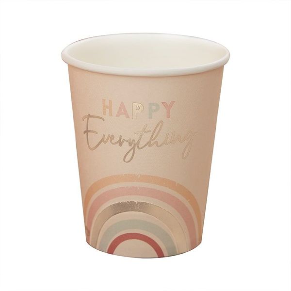 Gobelets Rainbow Happy everything x8 - Ginger Ray