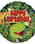 Ballon Rond Dinosaures "Happy Birthday" 46 cm - Grabo