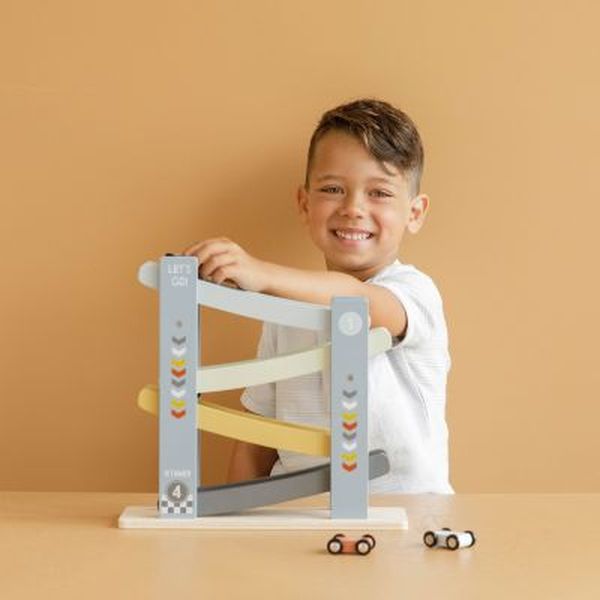 Circuit Rampe en bois - Blue cars- Little Dutch