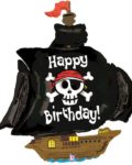 Ballon Bateau de Pirate "Happy Birthday" 102 cm Grabo déco fête anniversaire hélium