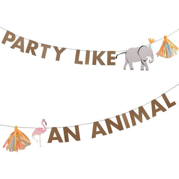 Grande Guirlande Animaux Safari Meri Meri jungle deco anniversaire cool kids fun animal savane