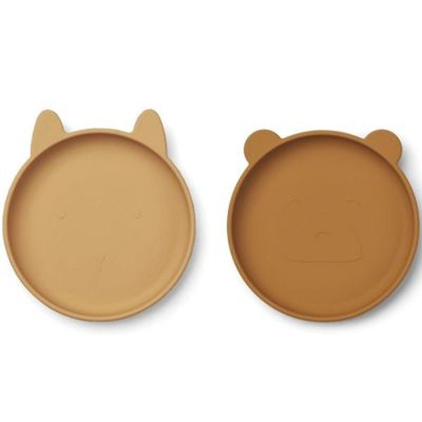 Lot de 2 assiettes Olivia en silicone - Yellow Mix - Liewood
