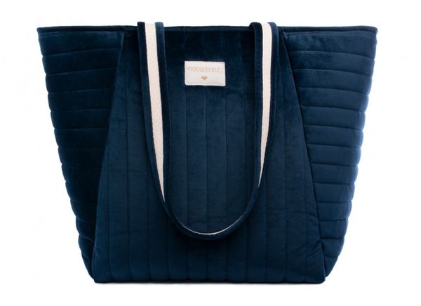 Sac à Jouets Savanna en velours - Night Blue - Nobodinoz
