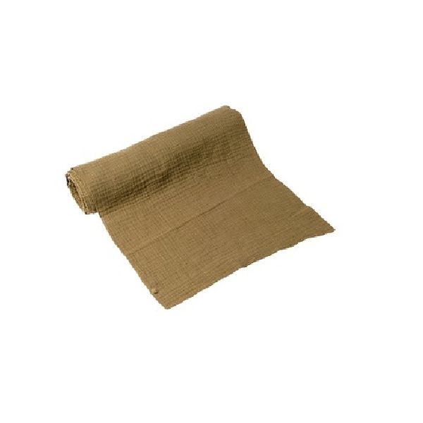 Chemin de table gaze de coton vieux kaki