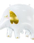 ballon éléphant blanc et doré