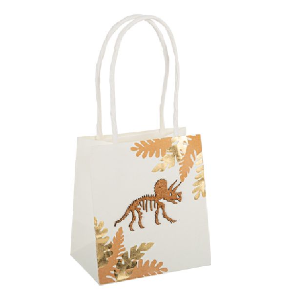 sac cadeau dinosaure camel et or