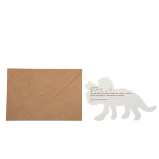 Invitation dinosaure liège + enveloppe