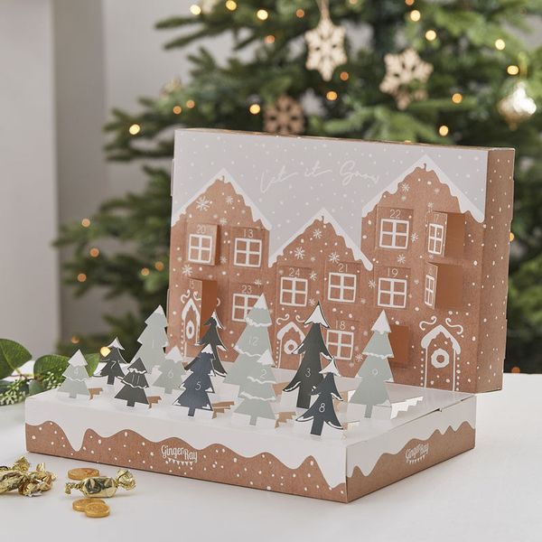 Calendrier de l'avent "à remplir" Scène de Neige Festive Ginger Ray décoration noël