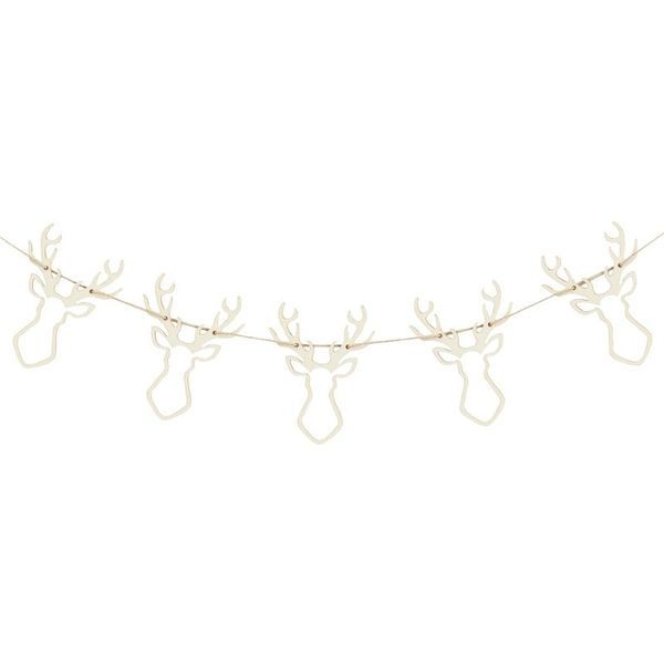 Guirlande Renne de Noël en bois Ginger Ray décoration fête de noël