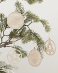 Lot de 4 décorations de Noël en bois ginger ray décoration fête de noël