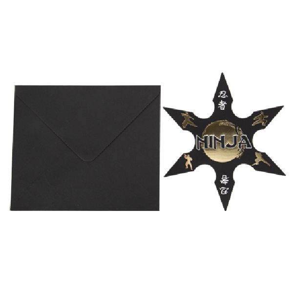 Invitation ninja + enveloppe