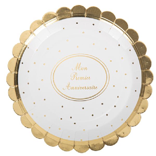 Assiettes "mon premier anniversaire"