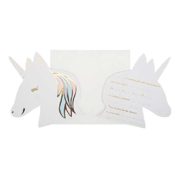 Assiette forme licorne x 8 - Crealoca