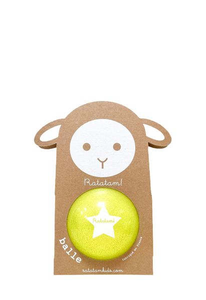 Ballon mouton jaune paillettes ratatam