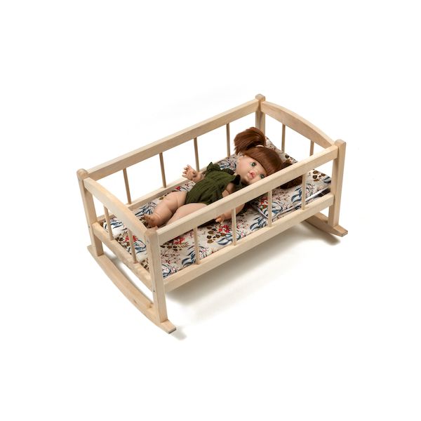 Minikane x Crealoca - Lit à bascule en bois et sa garniture Adonis accessoire poupée minikane