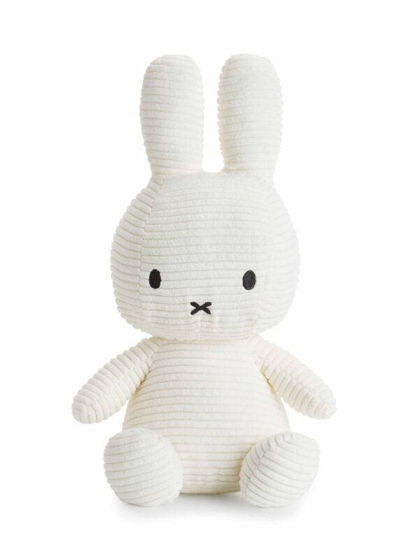 Lapin velours côtelé blanc 33 cm miffy