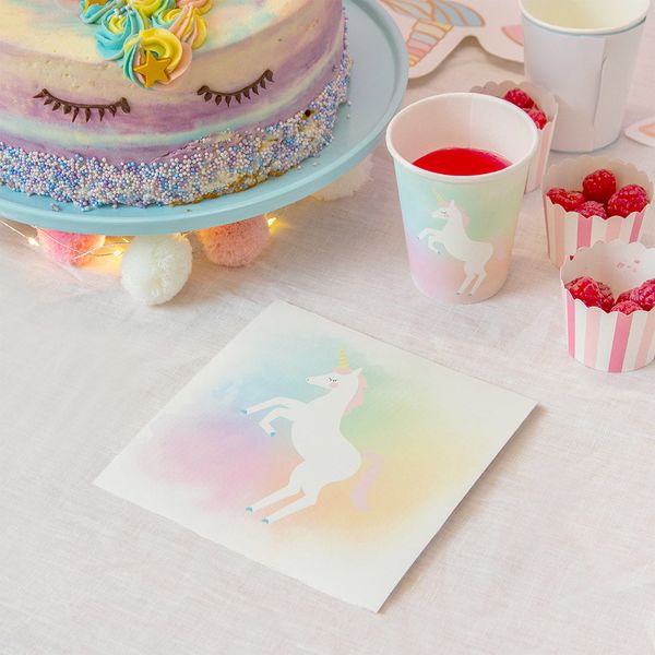 Serviettes Licorne Tie and Dye x12 - Talking Tables