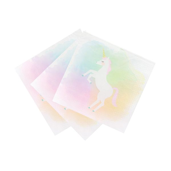 Serviettes Licorne Tie and Dye x12 - Talking Tables