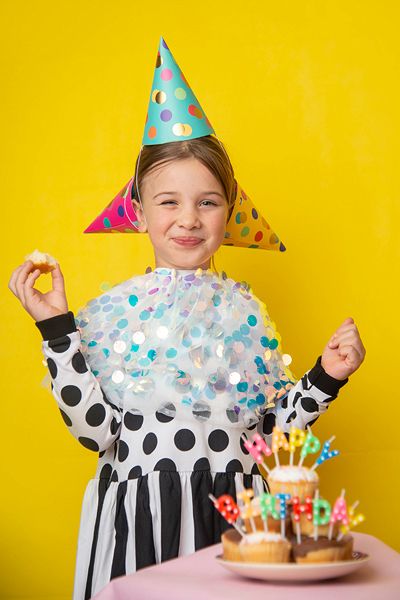 Chapeaux de fête à pois x6