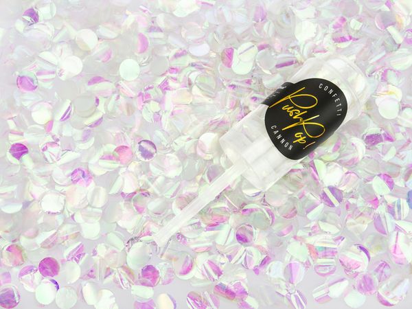 Canon à confettis Push Irisé- Party Deco