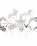 Kit Photobooth Licorne pastel et or x 8 - Artyfêtes