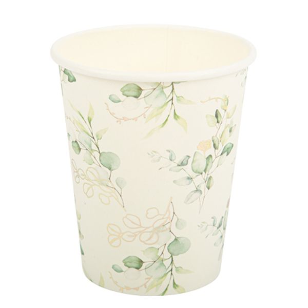 Gobelets Sauge Green vert et or x8 - 25 cl - Artyfêtes