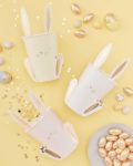 Gobelets Easter Bunny x8 - Avec oreilles - Blanc et dorure - Ginger Ray