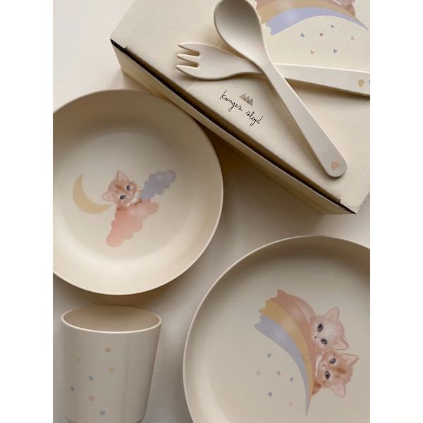 Coffret repas Pla - Rainbow Kitty - Kongs Slojd