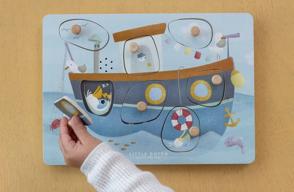 Puzzle sonore en bois FSC - Sailors Bay - Little Dutch