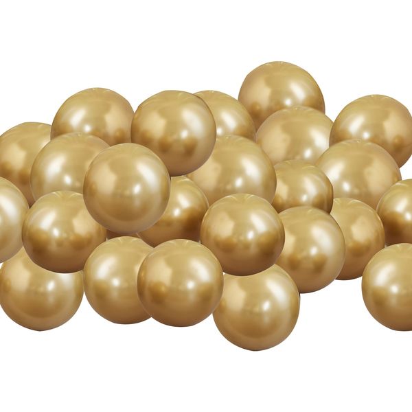 Lot de 40 ballons 13 cm - Gold Chrome - Ginger Ray