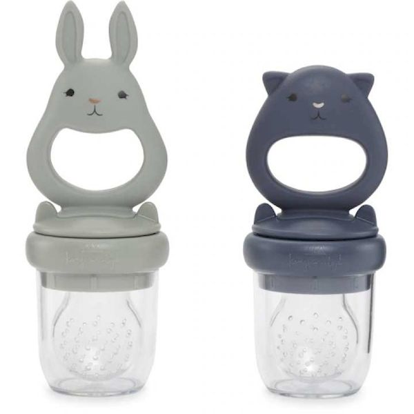 Tétine Grignoteuse Bunny x2 - Onyx - Konges Slojd