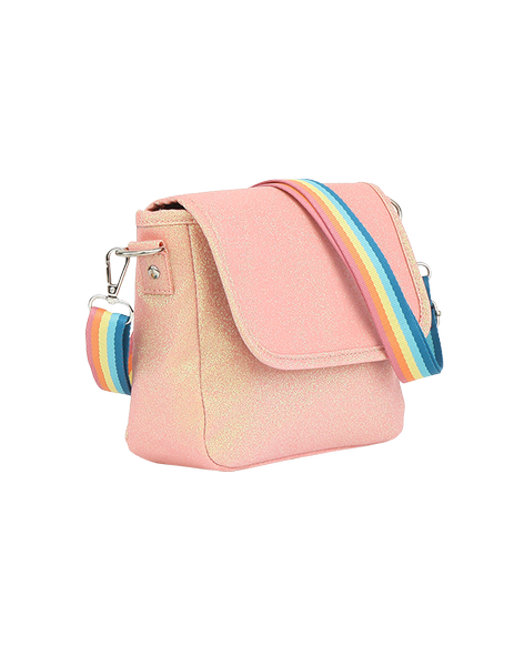 Sac Bandoulière Paillettes Corail - Caramel & Cie