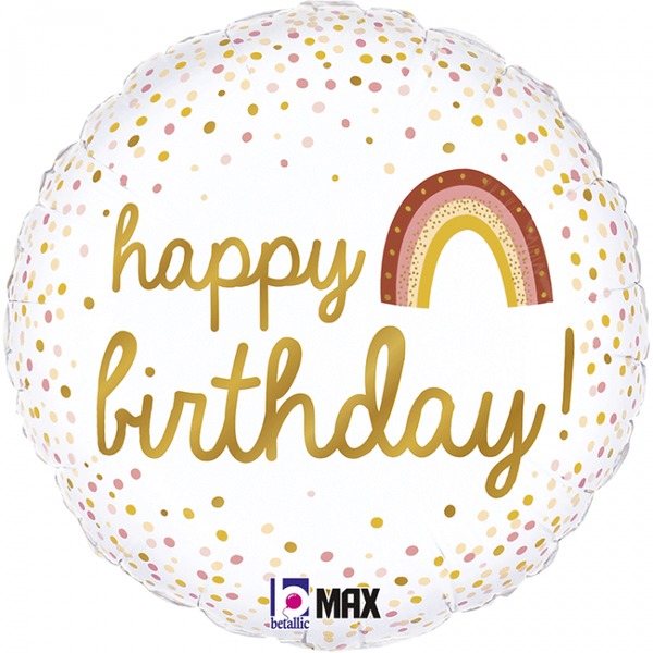 Ballon Boho Rainbow "happy birthday" 45cm - Grabo