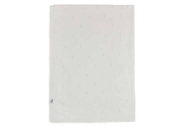 Petite couverture en Mousseline de coton Pointelle 75x100 cm - Ivory - Jollein