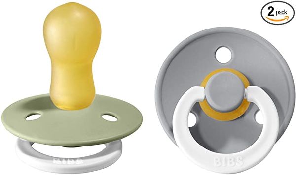 Pack 2 Tétines Night T3 Vert Sauge / Gris Nuage - Bibs
