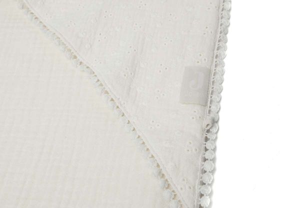 Cape de bain broderie 75x75 cm - Ivory - Jollein
