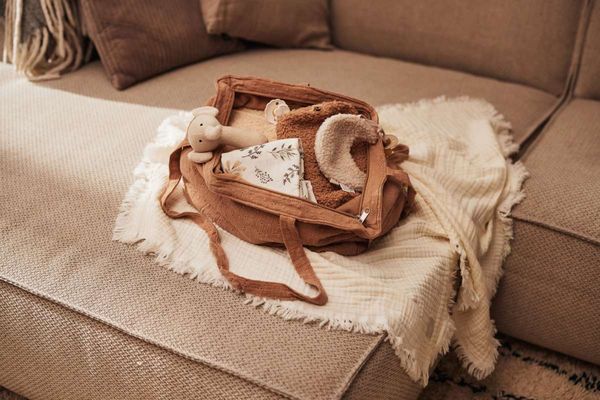 Couverture en mousseline de coton 75x100 cm - Biscuit - Jollein