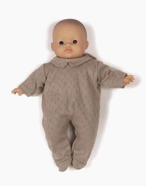 Dors bien Camille en coton pointillé Beige - Babies - 28 cm - Minikane
