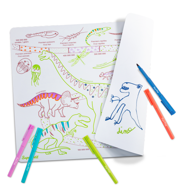 Set à colorier silicone L'ère des Dinosaures - Super Petit