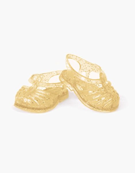Sandales de plage "Sun" pour poupée Gordis Doré pailleté - Minikane