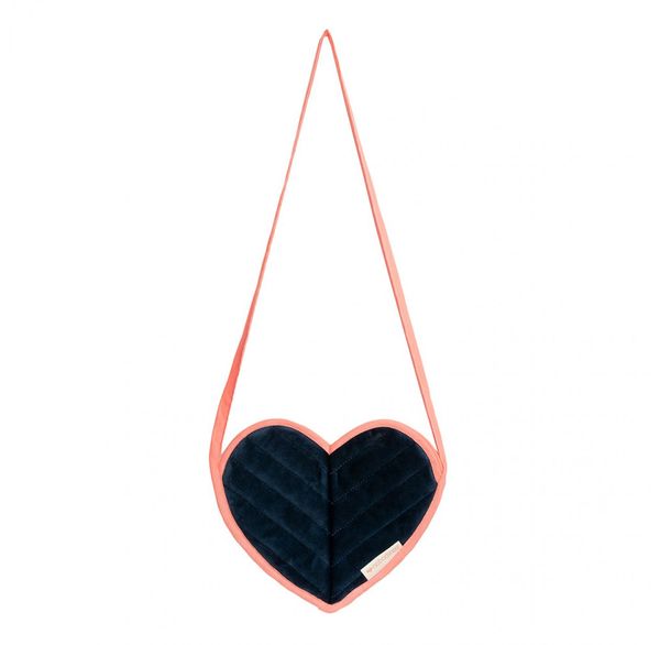 Petit sac à main Love en velours - Night blue - Nobodinoz