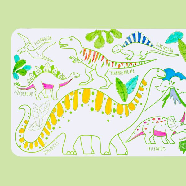 Mini kit à colorier silicone Dino réversible - Super Petit