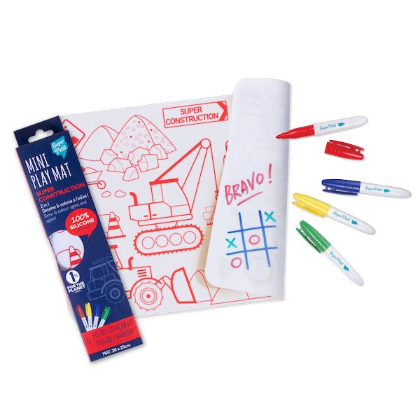 Mini kit à colorier silicone Super Construction réversible - Super Petit